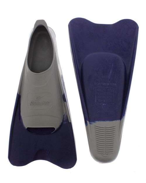 Swim Fins Short Aqualine - Size UK 9-10 - Grey/Navy