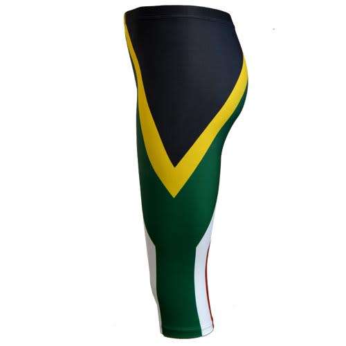 SA Flag / Black Calf Tights - Size Medium (34)