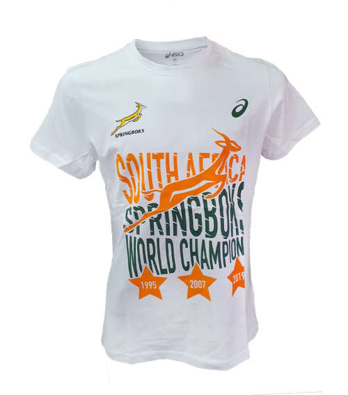 Springboks Men`s RWC World Cup Winners Tee Shirt - Medium