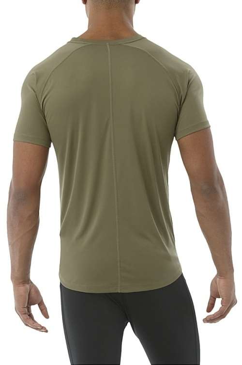 Asics Tee Men`s Stripe Olive - 2X-Large