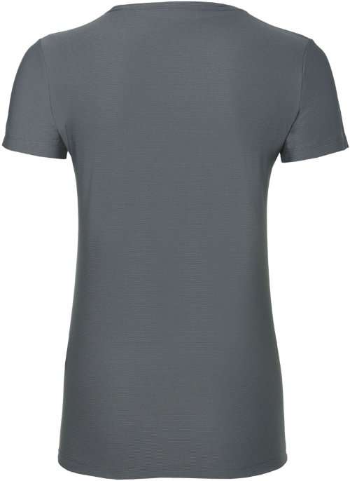 Asics Tee Ladies Graphic Spiral Carbon Grey - X-Large (XL) with FLAW