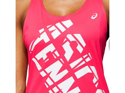 Asics Tank Ladies Practice Graphic Pink - X-Large