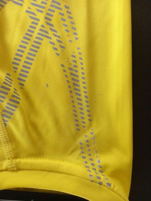 Asics Tee Ladies Stripe Blazing Yellow - X-Large (XL) with FLAW