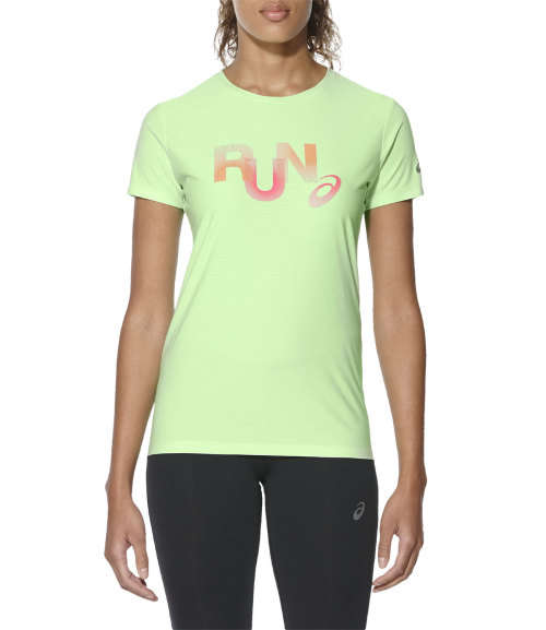 Asics Tee Ladies Graphic Paradise Green - Medium with FLAW