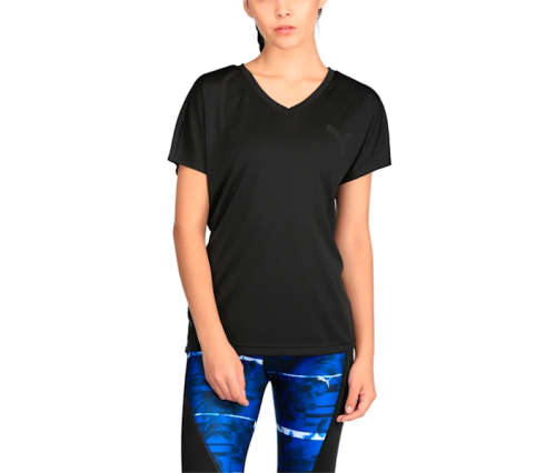 Puma Short Sleeve Tee Ladies Elevated Sporty - Medium (UK 12)