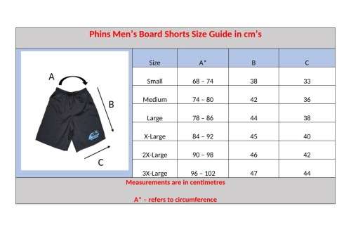 Board Shorts Phins Men`s - Size X-Large