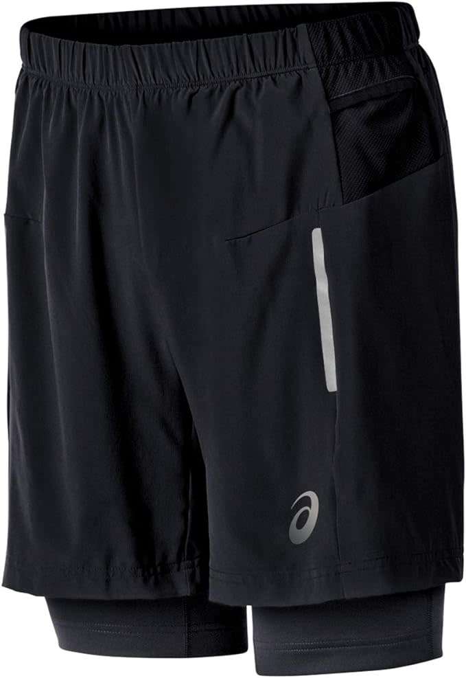 Asics Shorts Men`s Running FujiTrail 2-in-1- Size 2X-Large (2XL)
