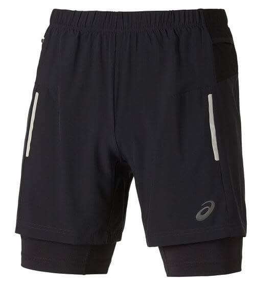 Asics Shorts Men`s Running FujiTrail 2-in-1- Size 2X-Large (2XL)