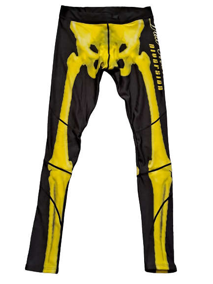 Tights Compression Ankle length Skeleton Bones - Size Small (S)