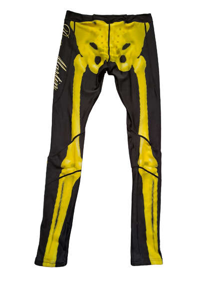 Tights Compression Ankle length Skeleton Bones - Size Small (S)