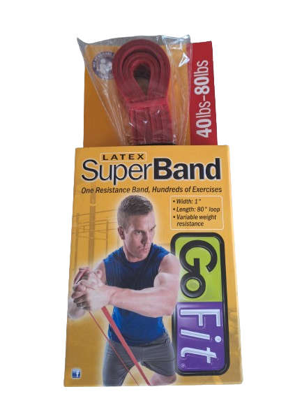 Resistance Band Go Fit Super Band 40 - 80 LBS Red