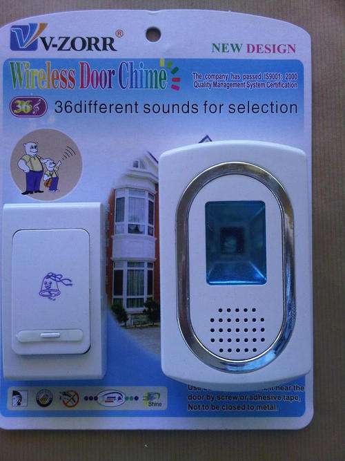 Wireless Door Bell with 36 different sounds to choose from.