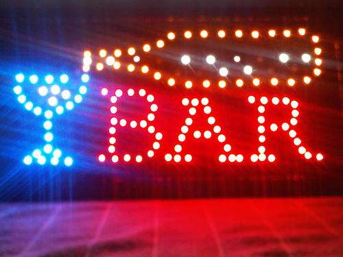 FLASHING LED BAR Sign.