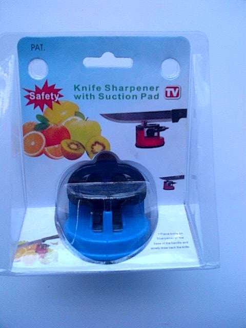 Knife Sharpener with suction pad.