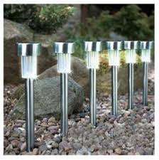 Solar Garden Lamps, White LED Set of 4 (Small) Crazy R1 Start !!