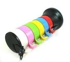 6 Plastic Rainbow Colored Mugs