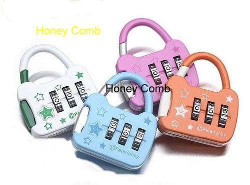 Resettable 3 Digit Combination Travel Bag ,Suitcase Padlock assorted colors Win 1 get 1 Free!!