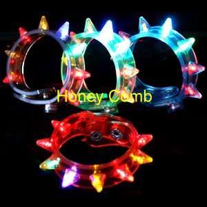 Colourful Flashing LED Spike Bracelet.