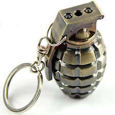 Plastic Grenade shaped laser & torch keyring.