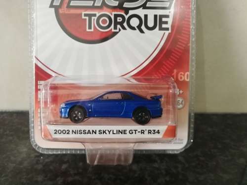 1:64 2001 Nissan Skyline GT-R R34 - Blue ( Tokyo Torque Series 1 )