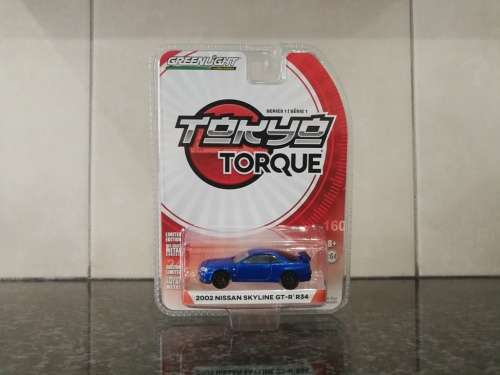 1:64 2001 Nissan Skyline GT-R R34 - Blue ( Tokyo Torque Series 1 )