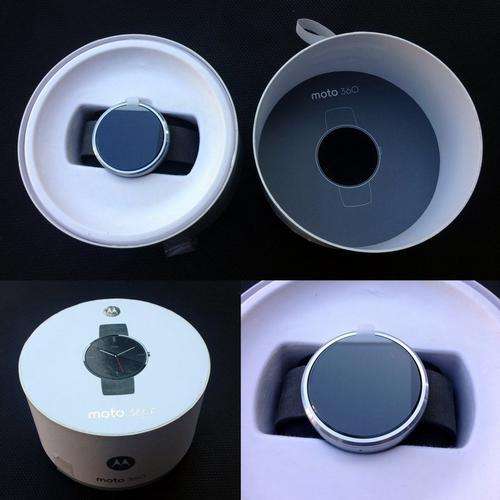 Moto 360 Watch - Gray Leather