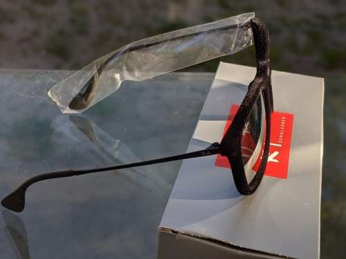 Ray Ban - CHRIS VELVET with Grey Mirror lenses - RB4187F 60756G 54-18 - FLOCK BLACK 54mm - NEW