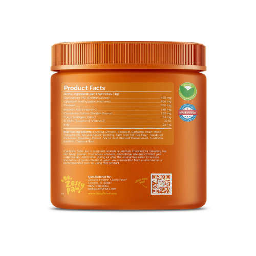 Zesty Paws Glucosamine for Dogs  Hip and Joint Supplement for Dog Arthritis Pain Relief
