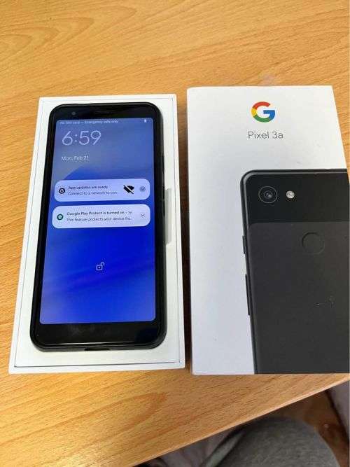 Google Pixel 3a - 64Gb - Just Black - with google pixel cover