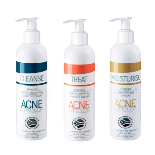 Acne.org.za Protocol - 3 step Kit - Cleanse, Treat and Moisturise - 250ml