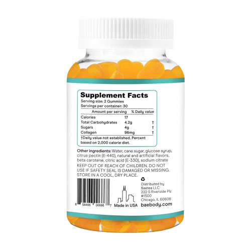 Baebody Collagen Vitamin Gummies - Promotes Healthy Skin, Hair and Nails