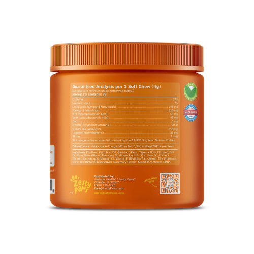 Zesty Paws Omega BitesTM for Dogs With AlaskOmega® Fish Oil