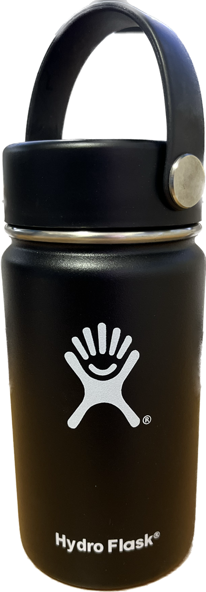 Hydro Flask Wide Mouth Bottle with Lid - Insulated Water Bottle Travel  - Black - 346ml