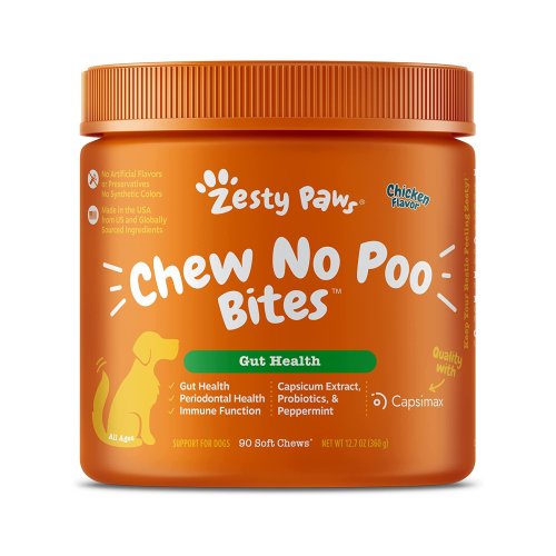 Zesty Paws Chew No Poo Bites for Dogs