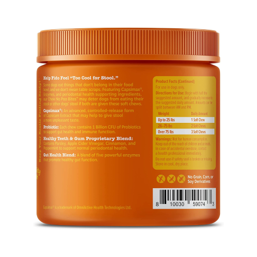 Zesty Paws Chew No Poo Bites for Dogs