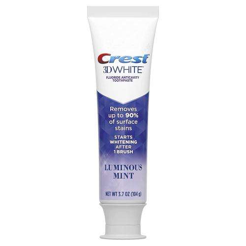 Crest 3D White Luminous Mint Teeth Whitening Toothpaste,  Pack of 4