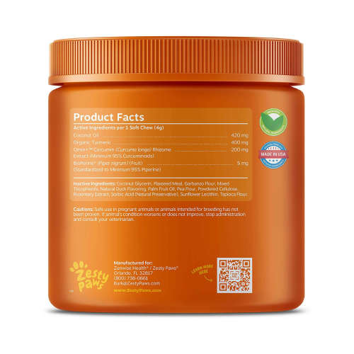 Zesty paws - Turmeric bites for immune, cognitive, digestive and joint health