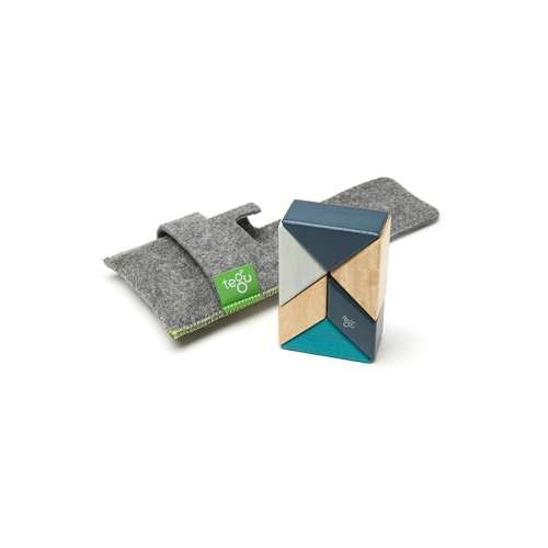 Tegu magnetic wooden blocks - 6 Piece - Blues