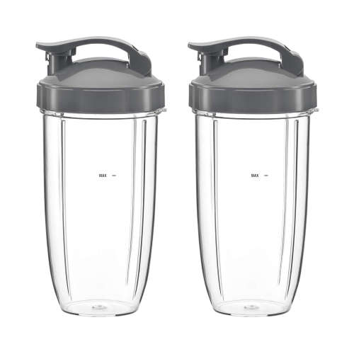 Replacement Nutribullet Cup - 945ml - with Flip Top To-Go Lid - (2 pack)