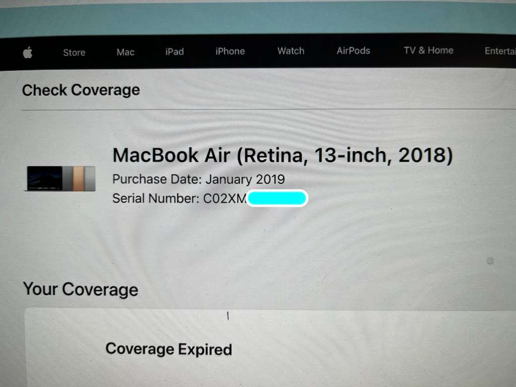Macbook Air 13` - 2018 - Retina display - 8Gb Ram - 128gb SSD