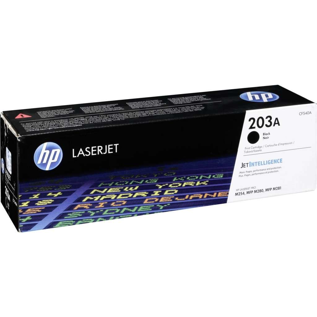 Genuine HP 203A Black LaserJet Toner Cartridge (CF540A)
