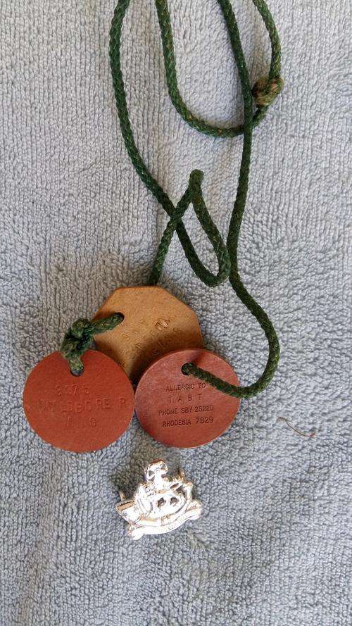 rhodesian dog tags and cap badge