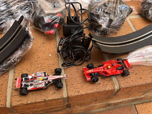 Lovely Carerra slot car set - track, cars and charger