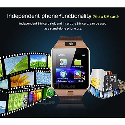 DZ09 Smart GSM Mobile Phone Watch - Buy 5, get 1 extra FREE !!   4 Colors Available