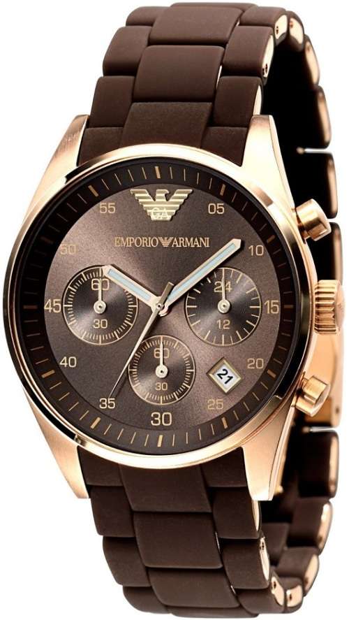Emporio Armani (5891) Woman's Brown Dial Stainless Steel Watch