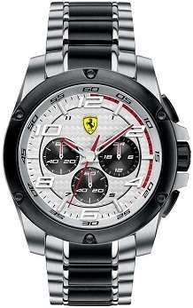 Ferrari Scuderia Men's Analog Stainless Steel Chronograph Watch - W/Box and Certificate