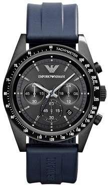 Emporio Armani (6113) Men's Black Dial Stainless Steel Watch