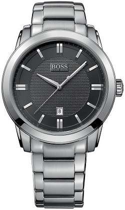 HUGO BOSS Men's Silver Quartz Stainless Steel Watch - SUPER STYLISH !!