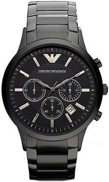 Emporio Armani (2453) Men's Black Chronograph Stainless Steel Watch