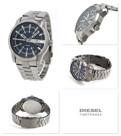Diesel Men's Blue Dial Quartz Stainless Steel Watch